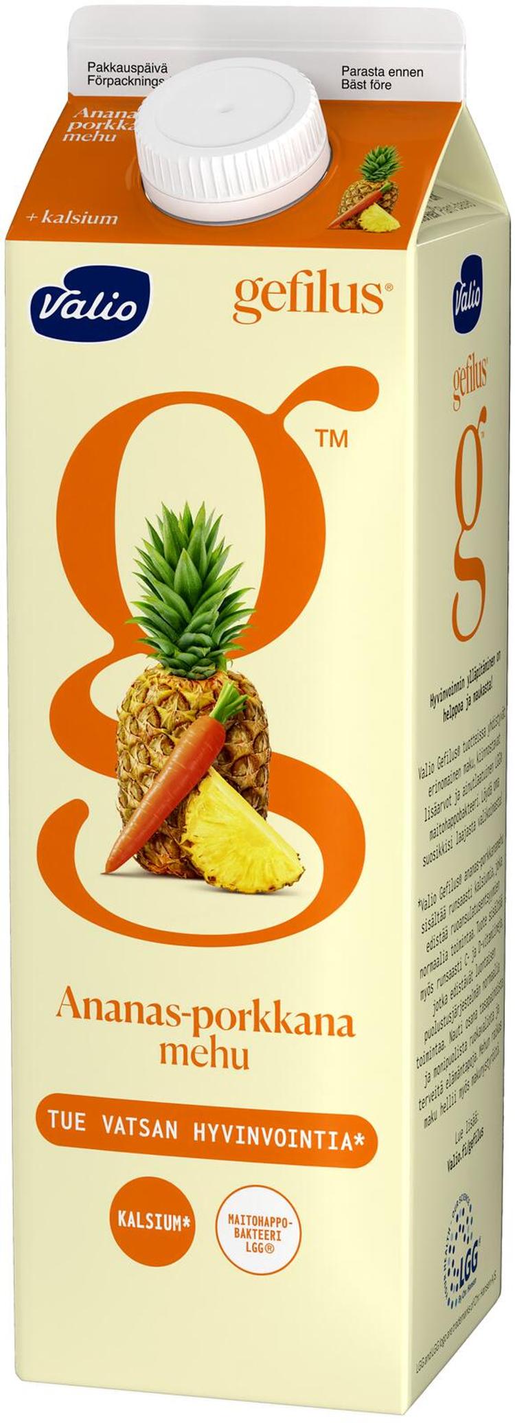 Valio Gefilus® mehu 1 l ananas-porkkana+kalsium