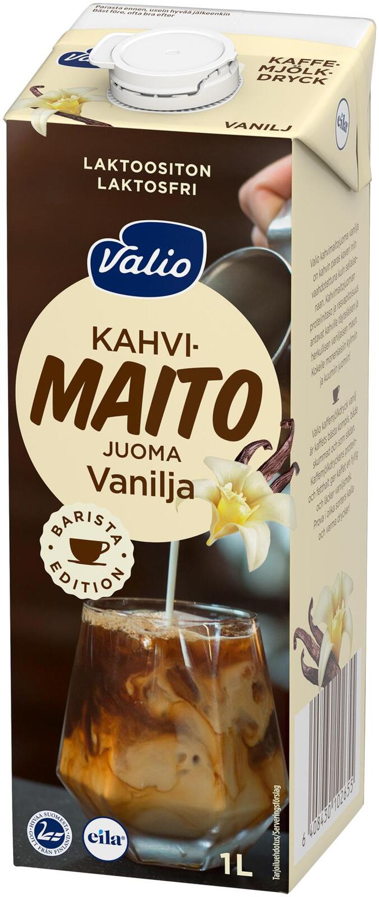 Valio kahvimaitojuoma vanilja 1 l laktoositon UHT