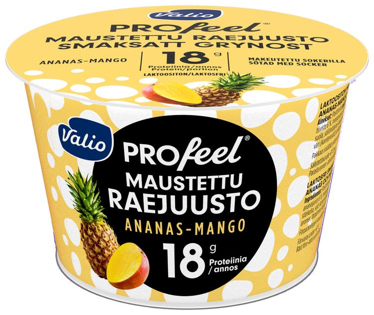 Valio PROfeel® maustettu raejuusto 170 g ananas-mango laktoositon