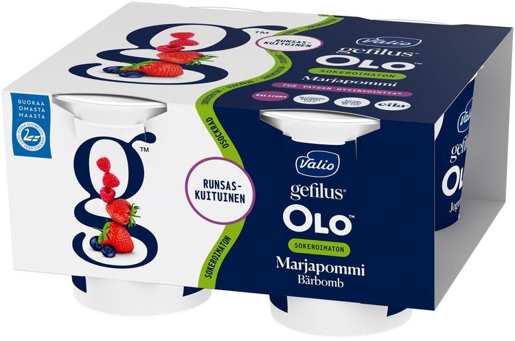 Valio Gefilus® OLO™ jogurtti 4x125 g marjapommi sokeroimaton laktoositon