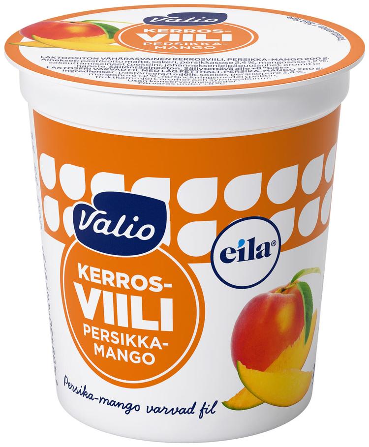 Valio kerrosviili 1 % 200 g persikka-mango laktoositon