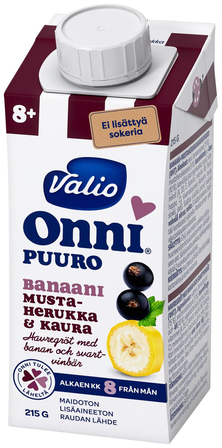 Valio Onni® Banaani-mustaherukkakaurapuuro 215 g UHT (alk 8 kk)