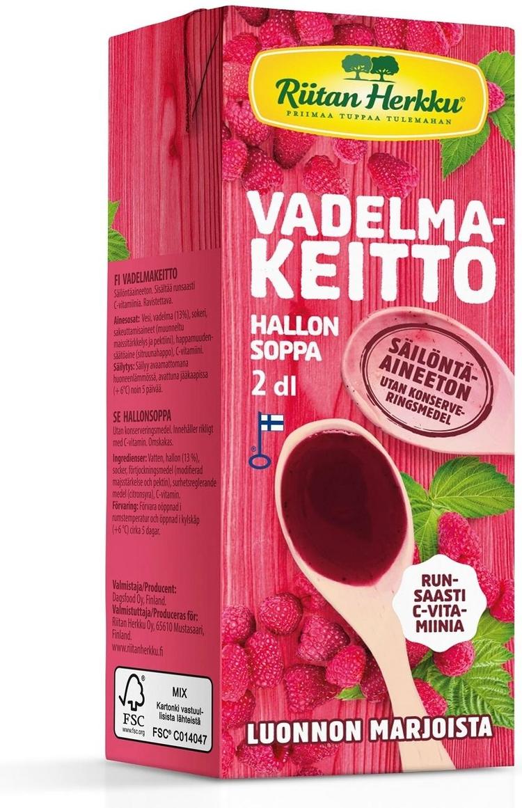 Riitan Herkku Vadelmakeitto 2 dl | S-kaupat ruoan verkkokauppa