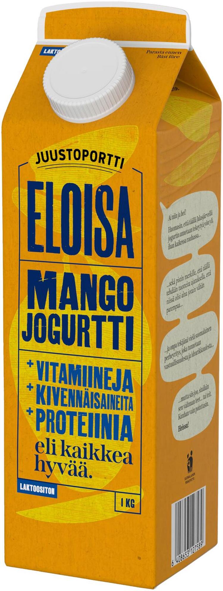 Juustoportti Eloisa jogurtti 1 kg mango laktoositon