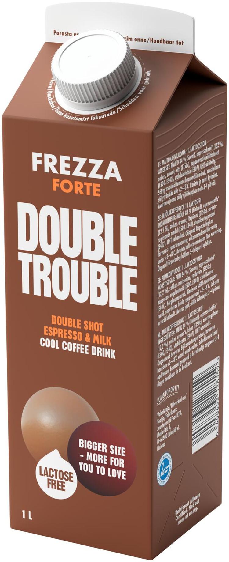 Frezza Forte Double Trouble 1 l maitokahvijuoma laktoositon