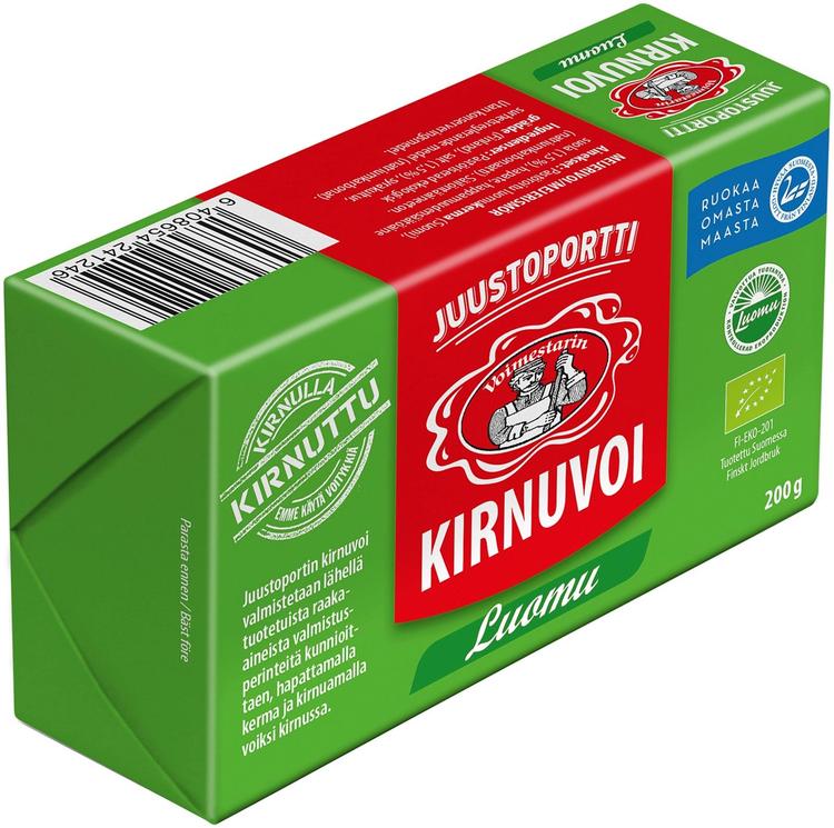 Juustoportti Luomu kirnuvoi 200 g