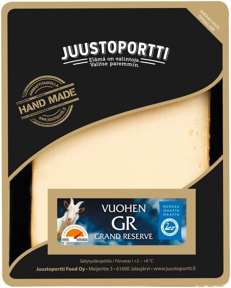Juustoportti Vuohen Grand Reserve juusto 175 g laktoositon