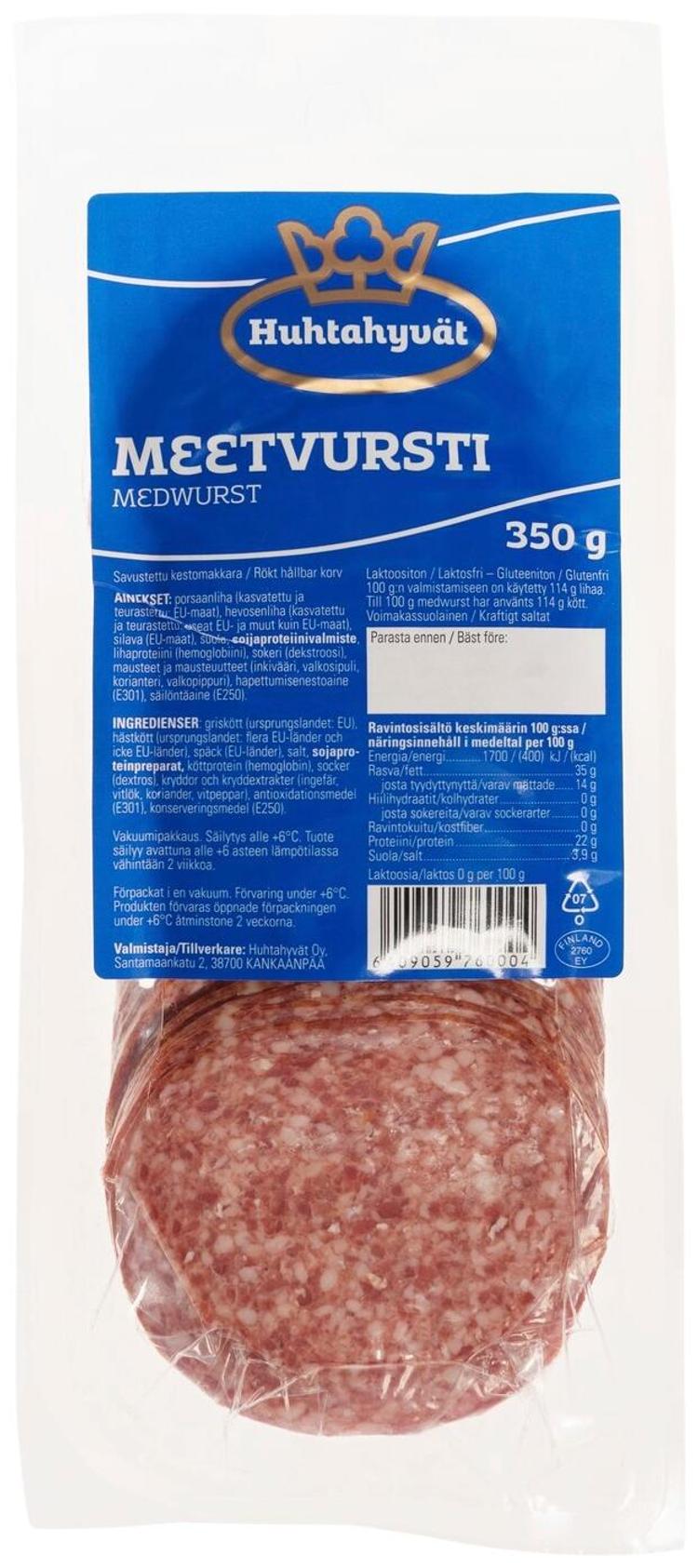 Huhtahyvät meetvursti 350 g