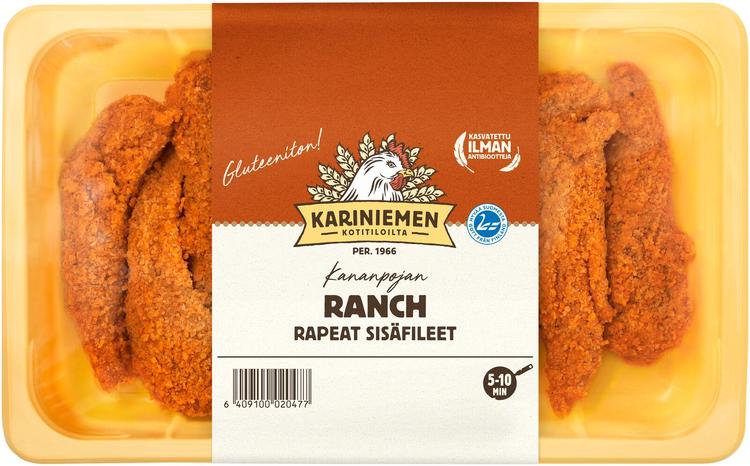 Kariniemen Kananpojan Rapeat sisäfileet Ranch 400 g