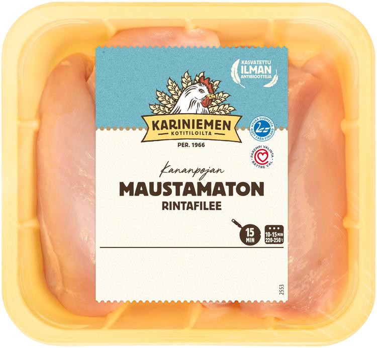 Kariniemen Kananpojan rintafilee maustamaton 4 kpl 600 g