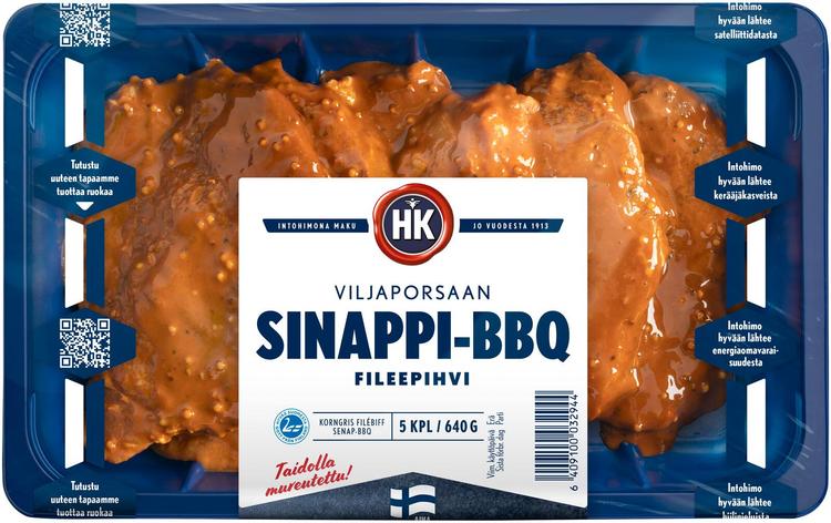 HK Viljaporsaan Fileepihvi sinappi-BBQ 640 g