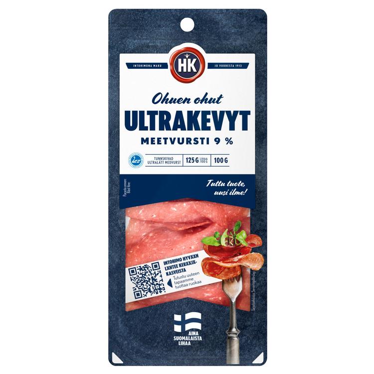 HK Ohuen Ohut Ultrakevyt Meetvursti 9% 100 g