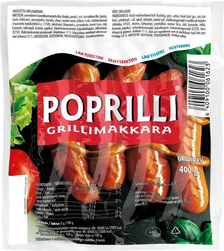 Poprilli® Grillimakkara 400 g