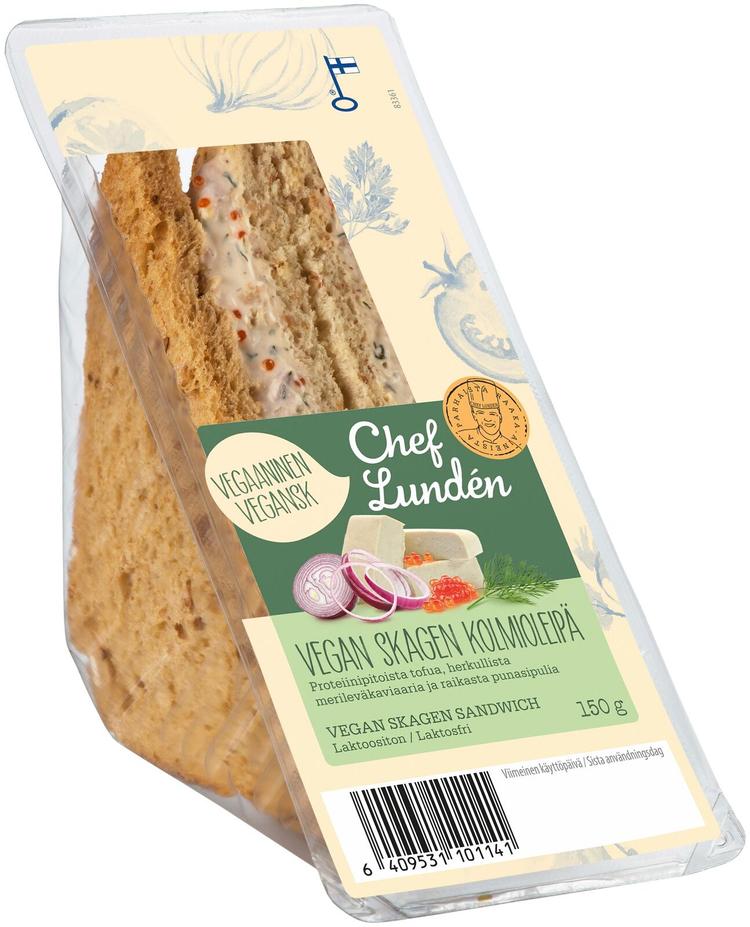 Chef Lundén Vegan Skagen kolmioleipä 150g