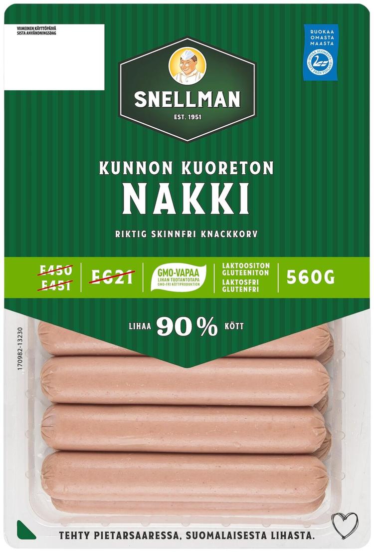 Snellman Kunnon kuoreton nakkimakkara 560g