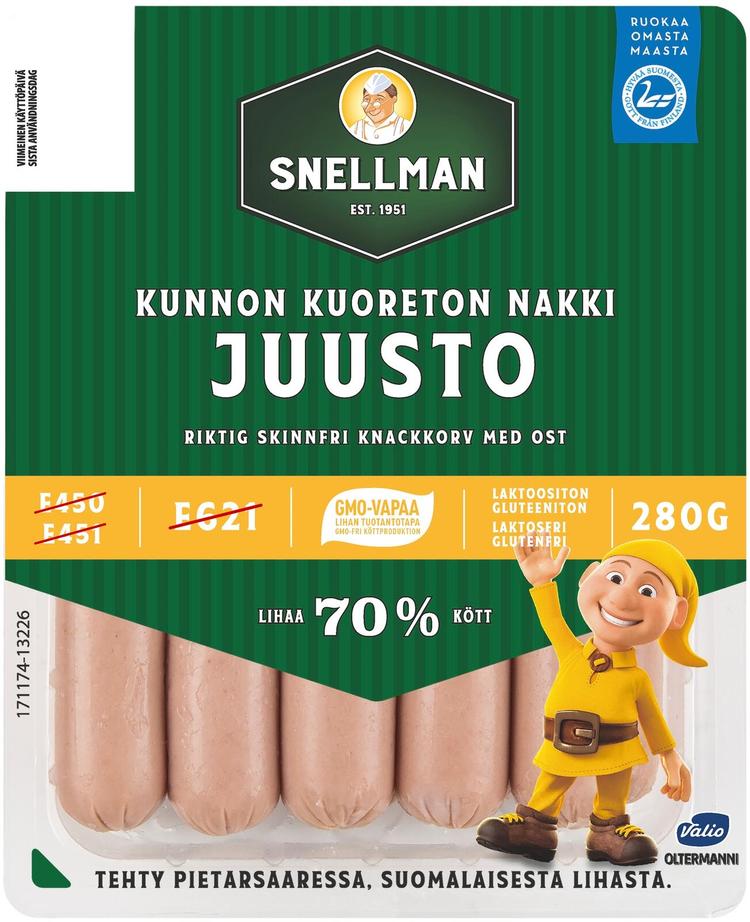 Snellman Kunnon kuoreton juustonakki 280g