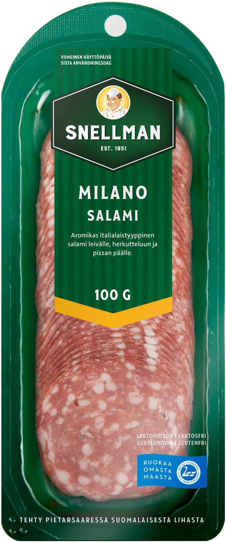 Snellman Milano salami 100g Skaupat ruoan verkkokauppa