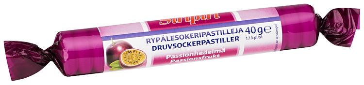 Siripiri rypälesokeripastilli passionhedelmä 17kpl