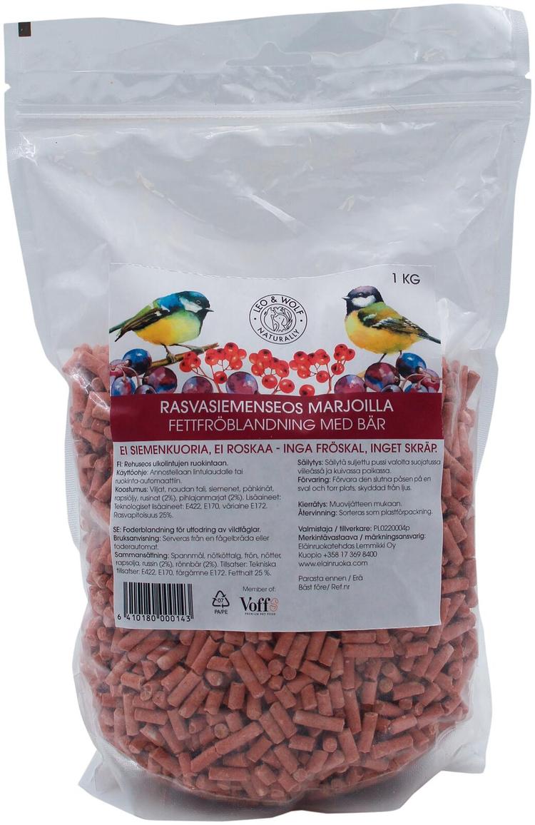 Leo & Wolf Rasvasiemenseos marjoilla rehuseos ulkolinnuille 1kg