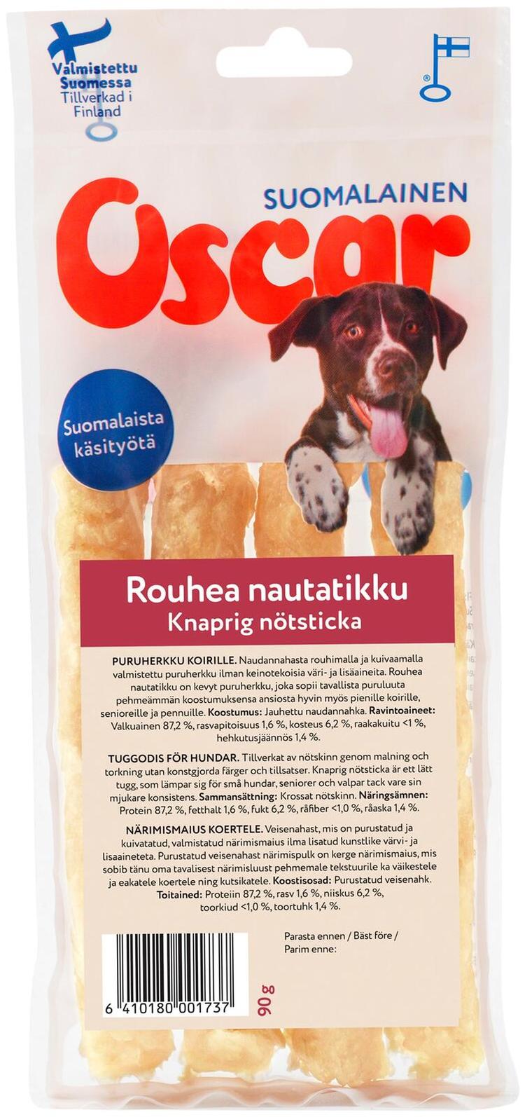 Oscar Rouhea nautatikku 90 g, koirille