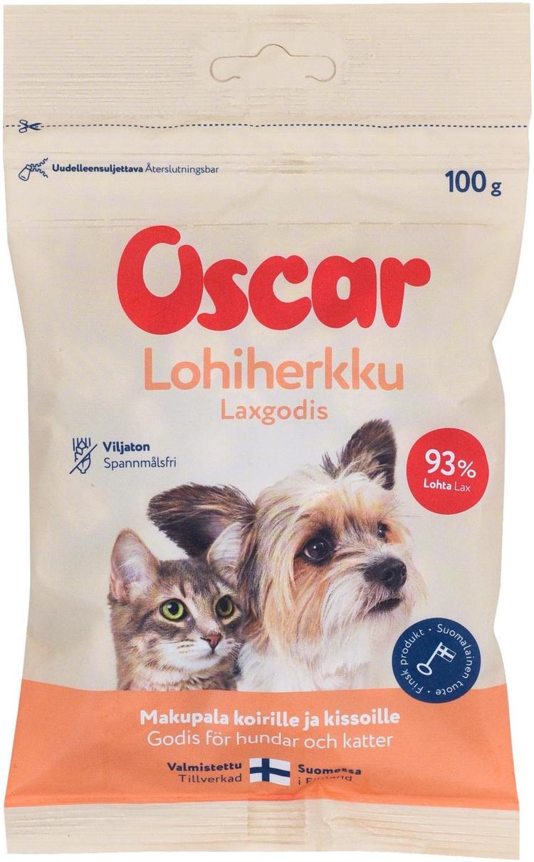 Oscar Lohiherkku koirille ja kissoille täydennysrehu 100g