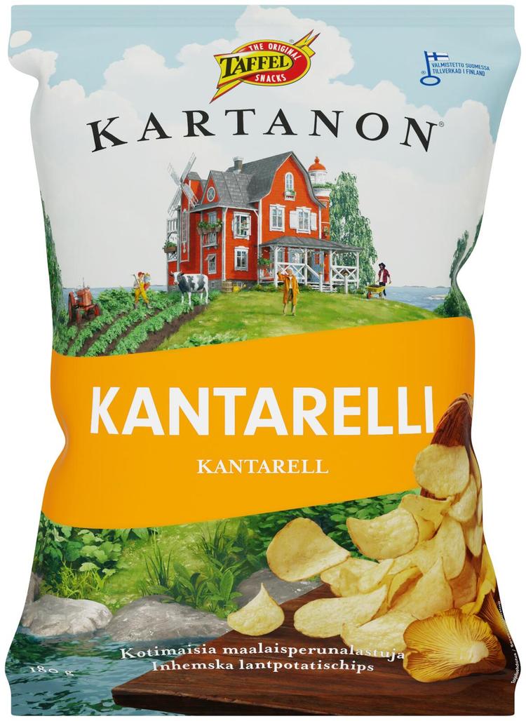 Taffel Kartanon kantarelli maustettu sipsi 180g