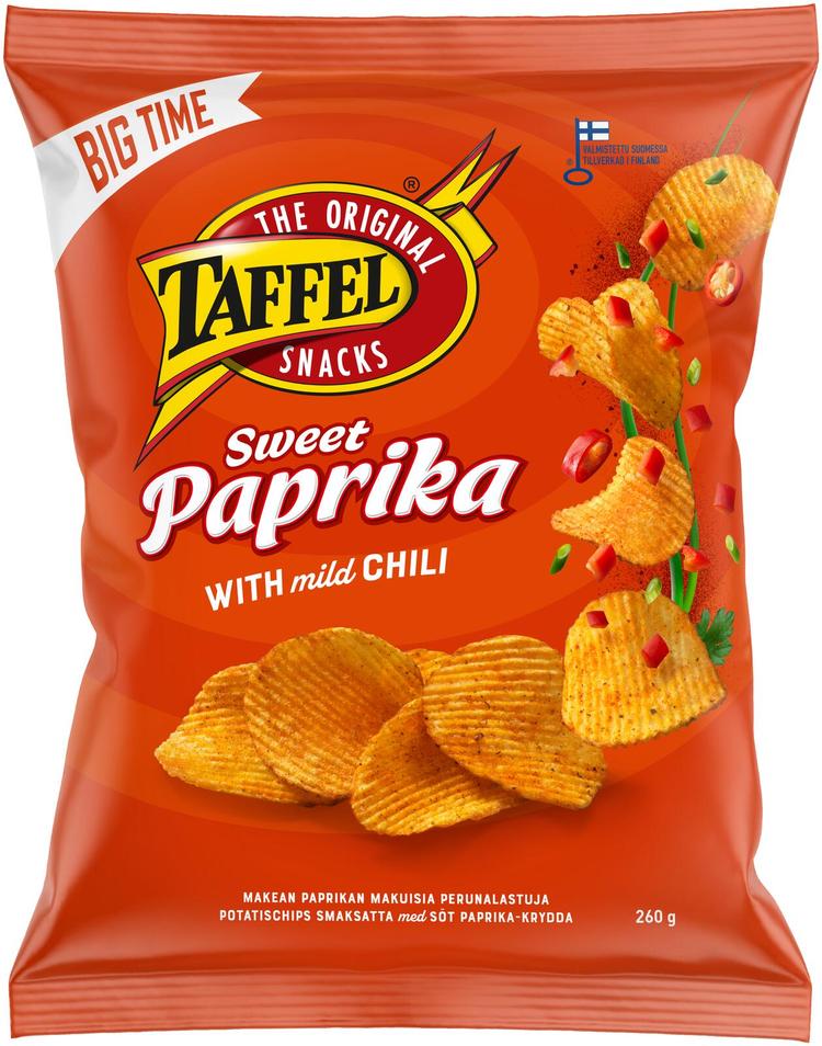 Taffel Sweet Paprika maustettu sipsi 260g