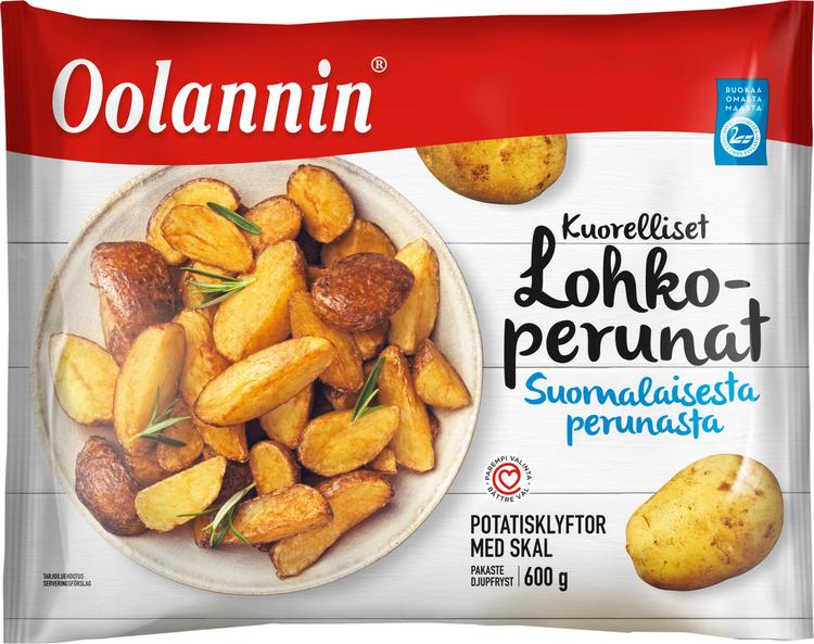 Oolannin kuorelliset lohkoperunat 600g