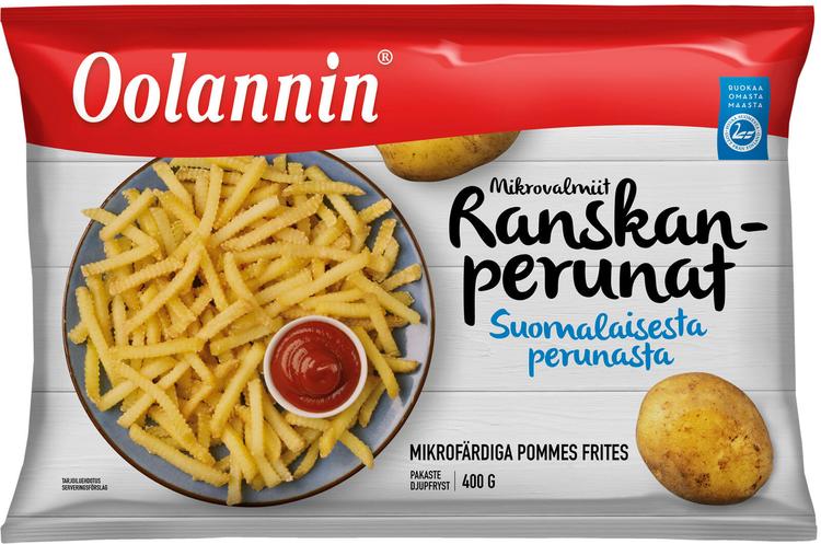 Oolannin mikrovalmiit ranskanperunat 400g