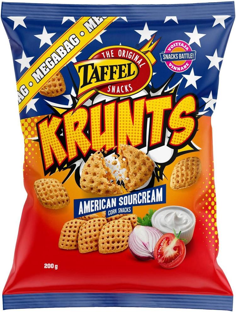 Taffel Krunts American sourcream maustettu maissisipsi 200g