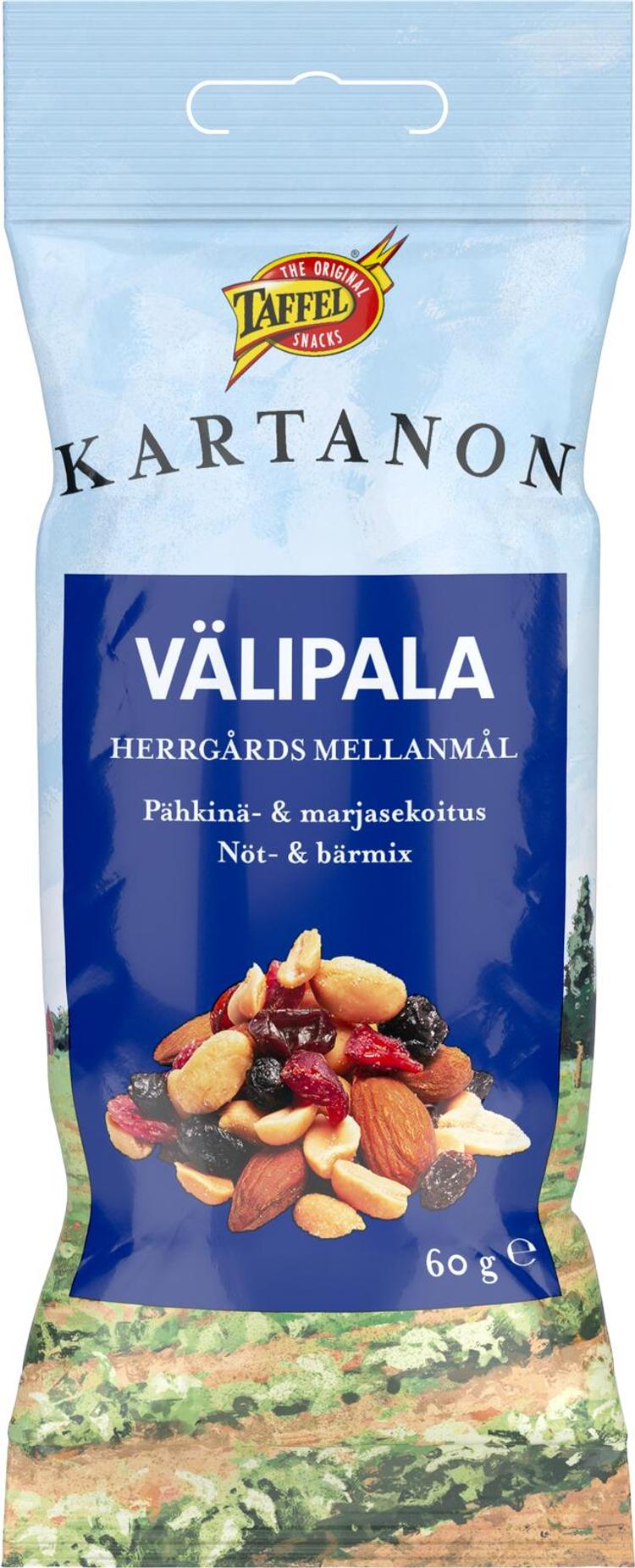 Taffel Kartanon välipala pähkinä- ja marjasekoitus 60g