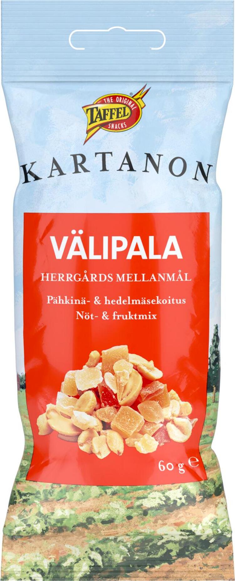 Taffel Kartanon välipala pähkinä- ja hedelmäsekoitus 60g