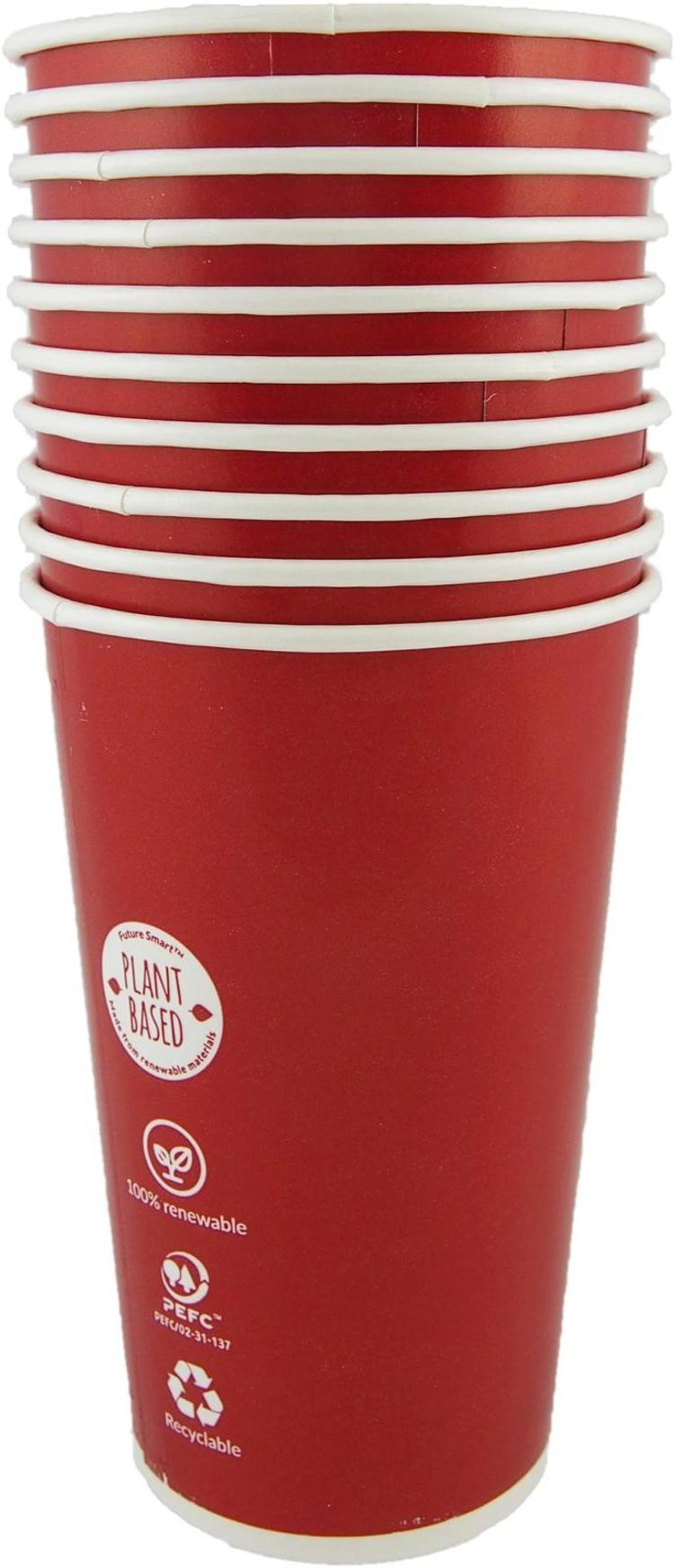 Huhtamaki 10x400ml Red cup kartonkinen kylmäjuomapikari