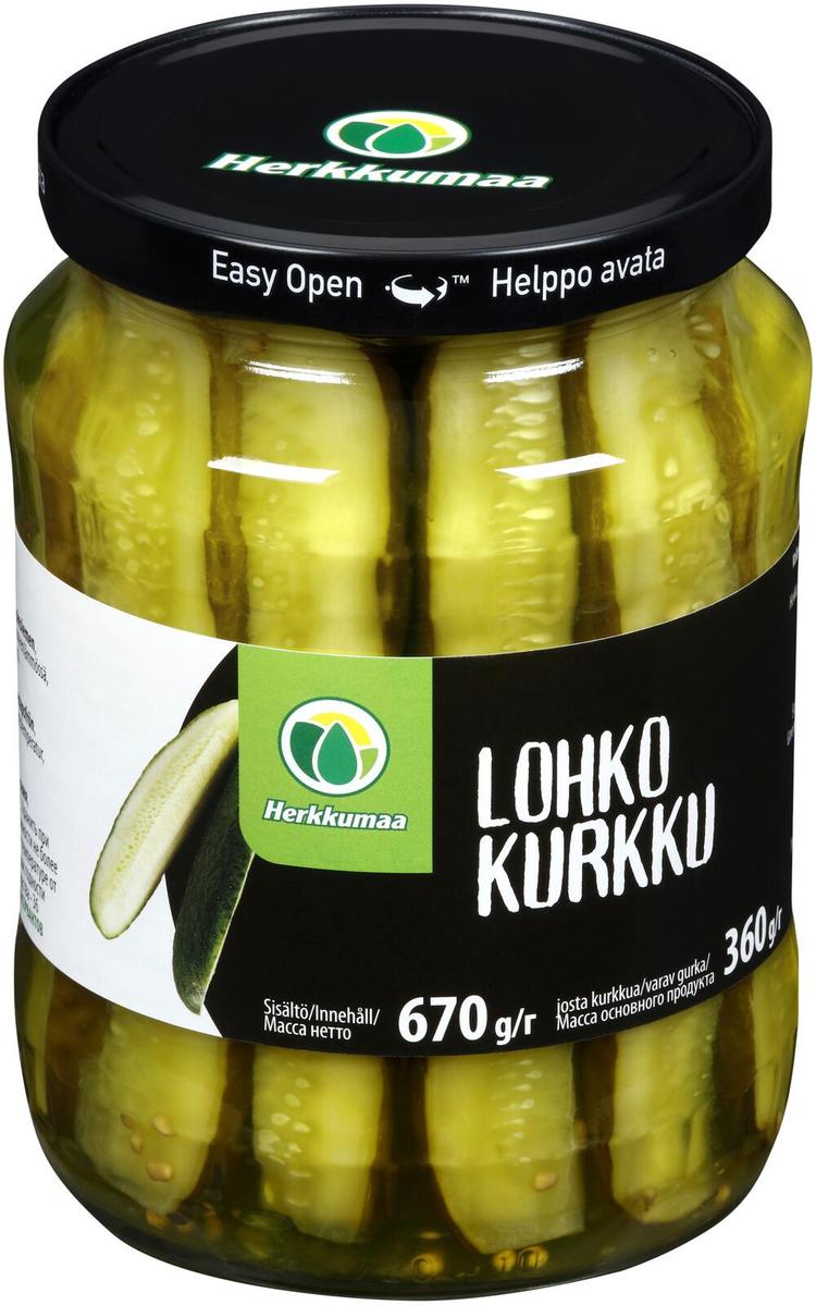 Herkkumaa Lohkokurkku 670g/360g