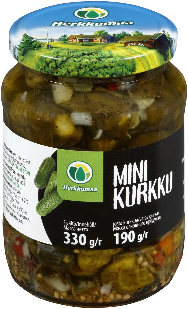 Herkkumaa Minikurkku 330/190g