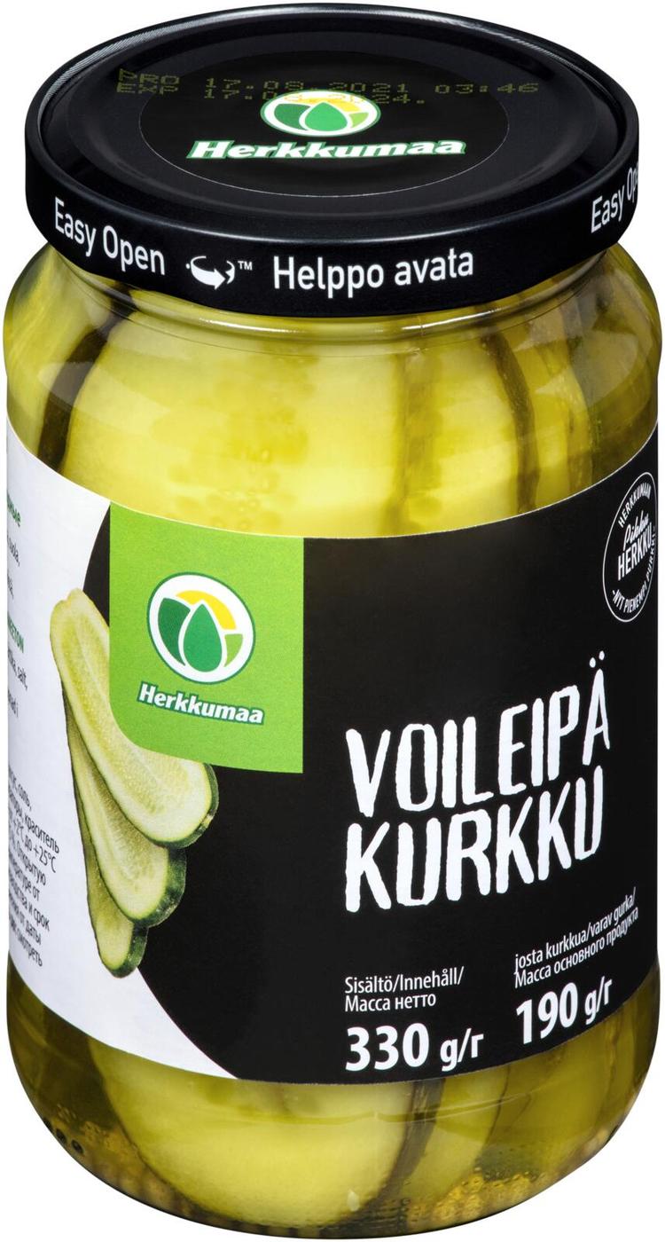 Herkkumaa 330/190 g voileipäkurkku