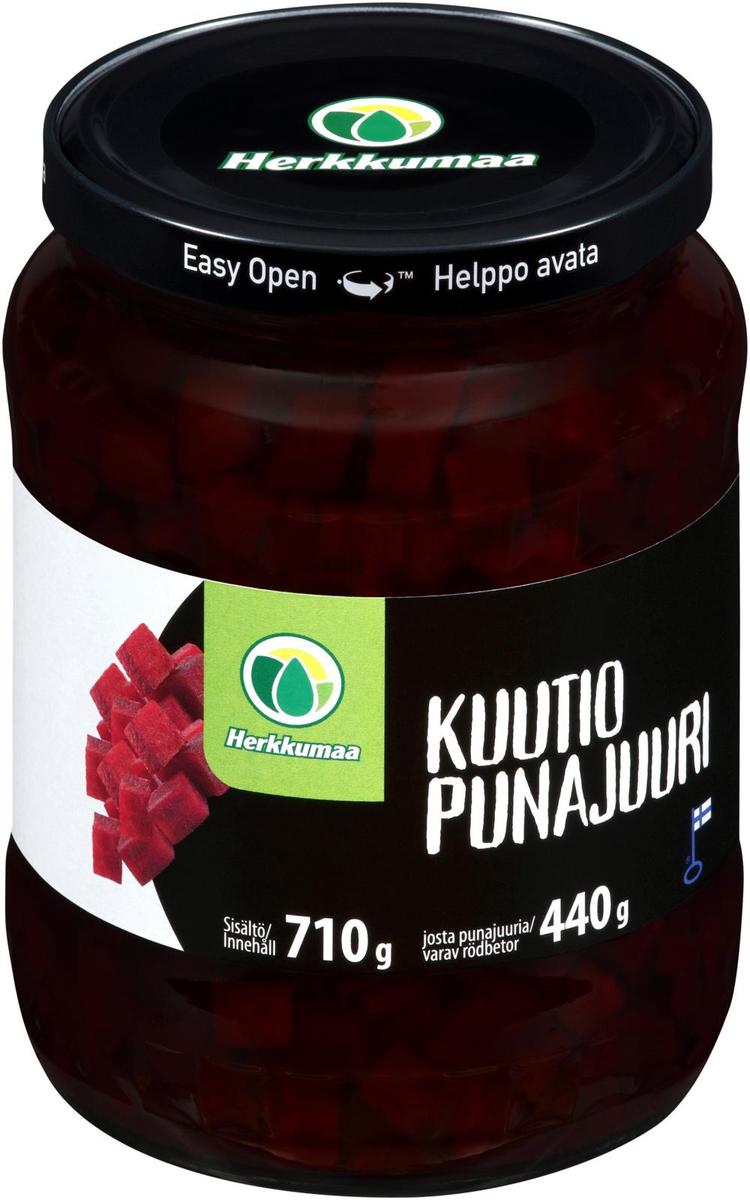 Herkkumaa Kuutiopunajuuria 710/440g