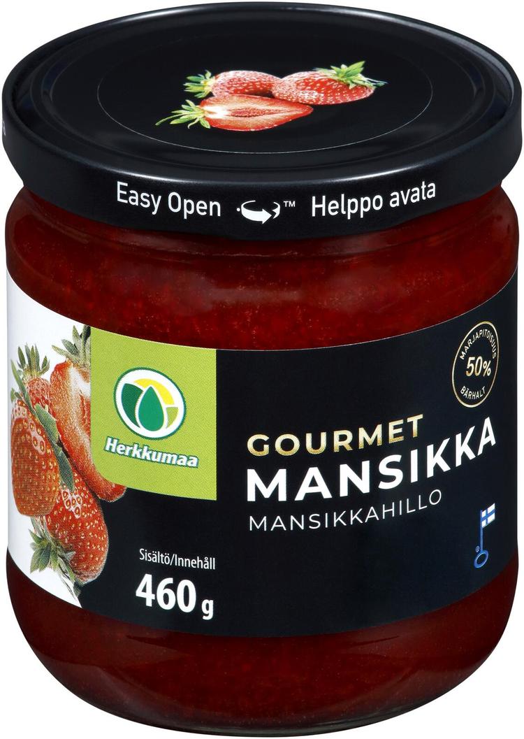 Herkkumaa Gourmet mansikkahillo 460 g