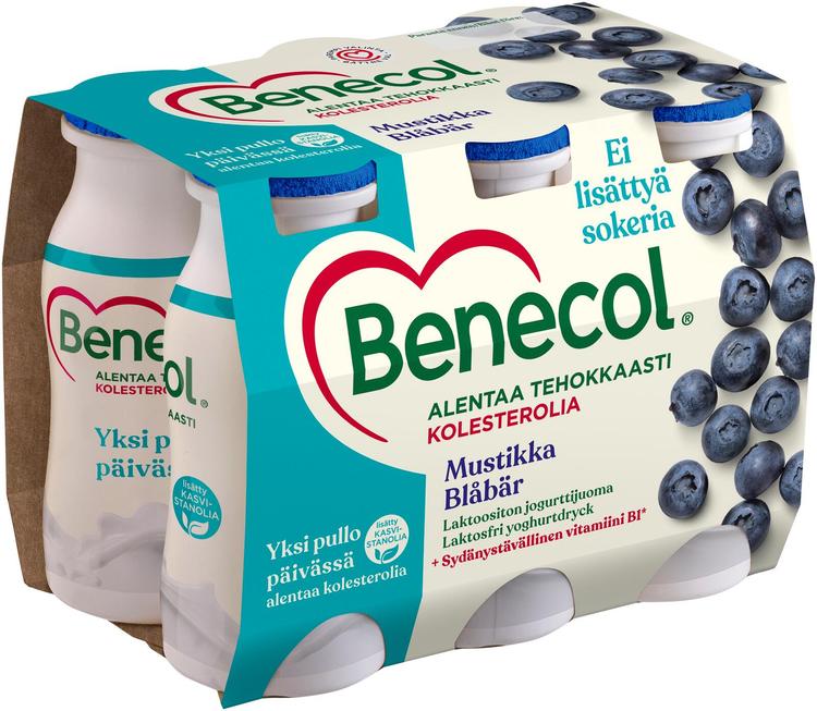 Benecol 6x100g mustikka jogurttijuoma