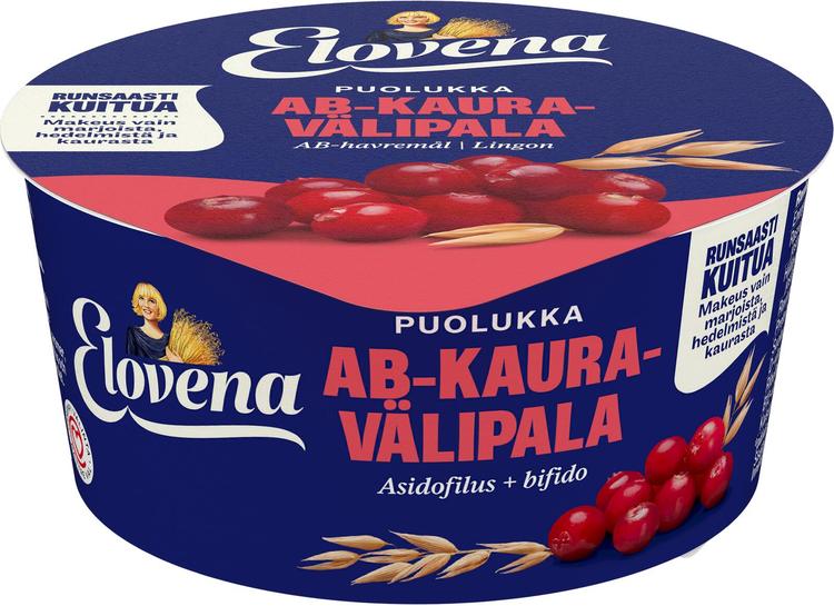 Elovena 150g puolukka AB-kauravälipala