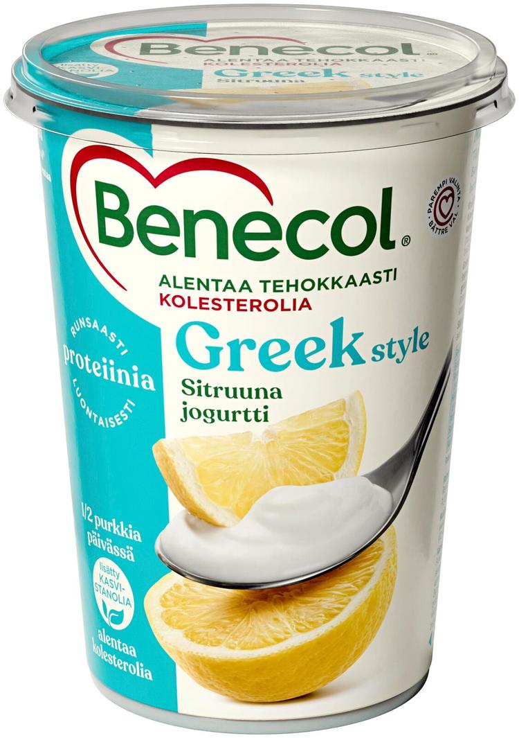 Benecol 450g sitruuna kreikkalaistyylinen jogurtti