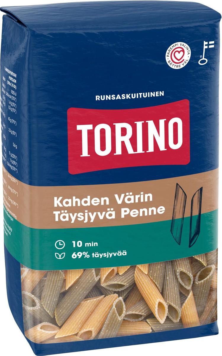 Torino 500g kahden värin täysjyväpennepasta