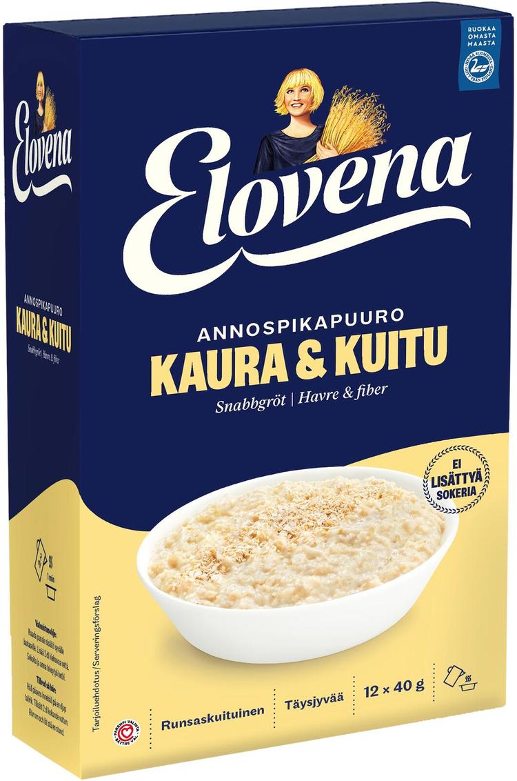 Elovena 480g kaura & kuitu annospikapuuro