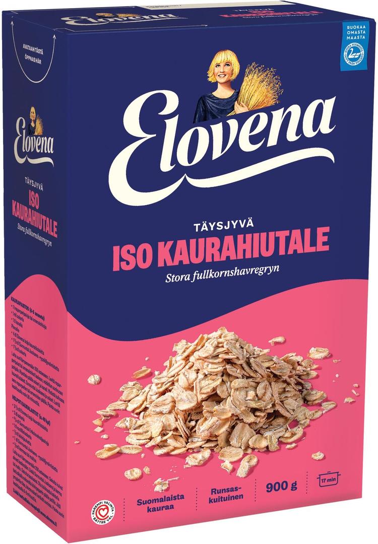 Elovena 900g iso täysjyväkaurahiutale