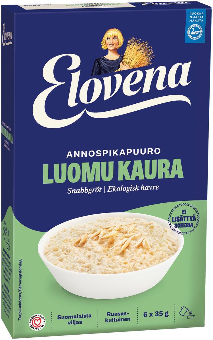 Elovena 210g luomu kaura annospikapuuro