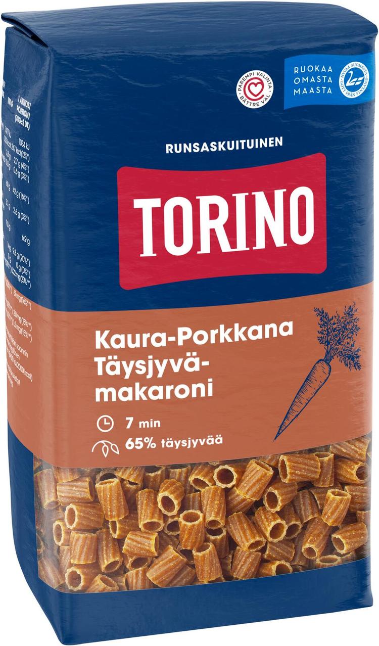 Torino 380g kaura-porkkana täysjyvämakaroni