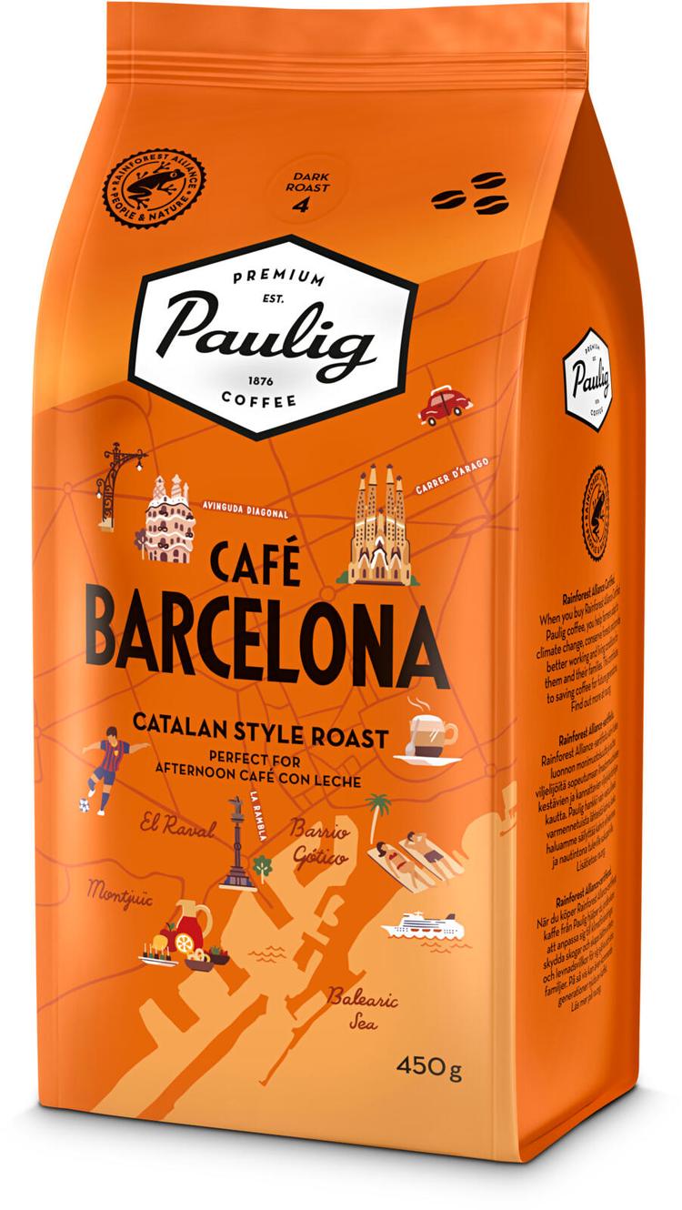 Paulig Café Barcelona kahvi kahvipapu 450g