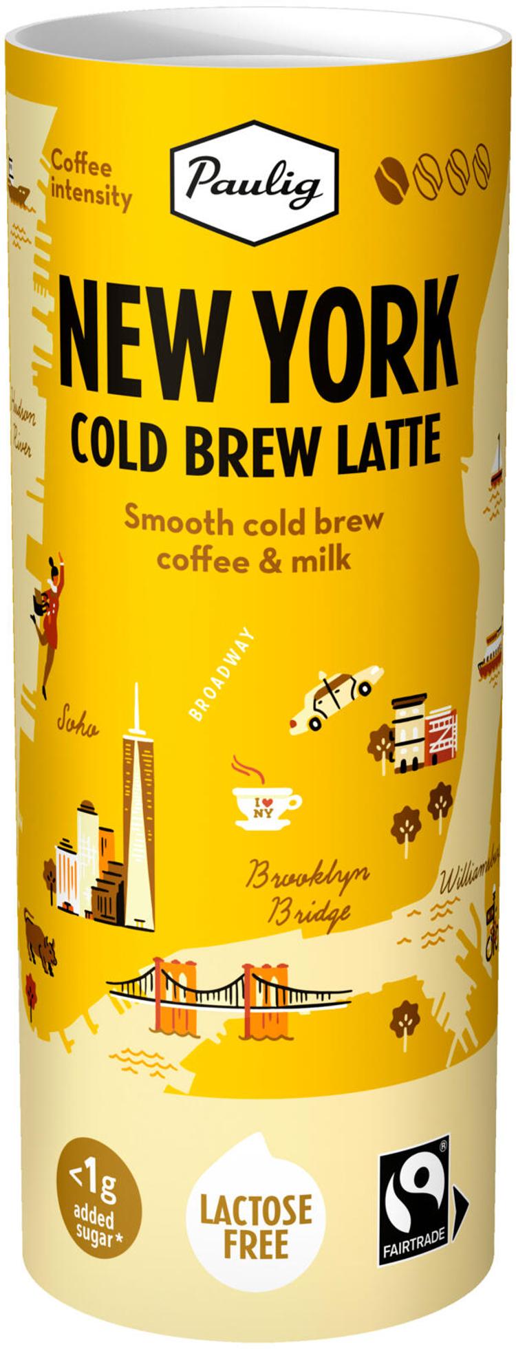 Paulig New York Cold Brew Latte 235 ml laktoositon maitokahvijuoma Skaupat ruoan verkkokauppa