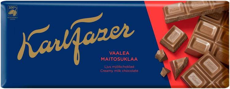 Karl Fazer vaaleamaitosuklaa suklaalevy 200g