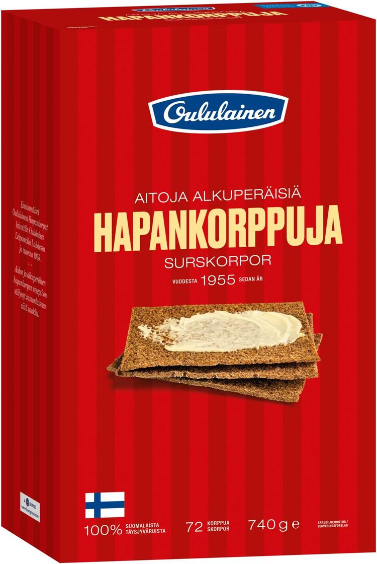 Oululainen Hapankorppuja 740g